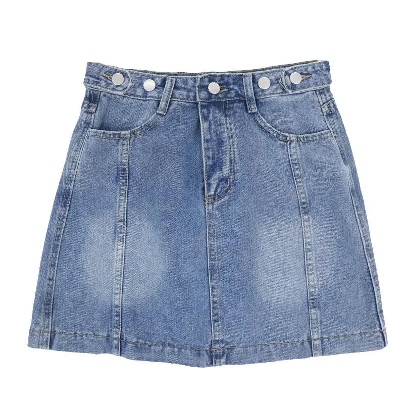 Women Denim High Waist Slim Skirt 2024 - Image 6