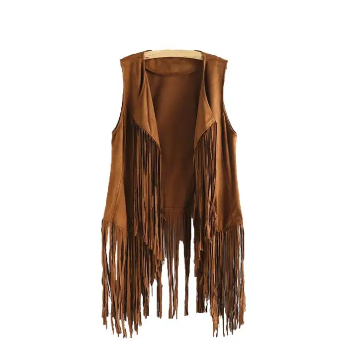 Tassel Vest for Women Loose Solid Color Fashionable Cardigan - Image 7