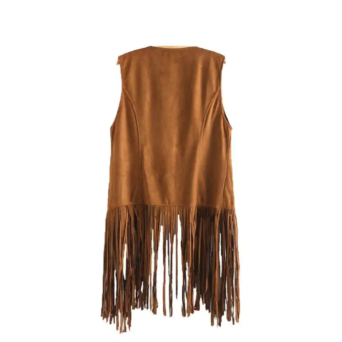 Tassel Vest for Women Loose Solid Color Fashionable Cardigan - Image 8