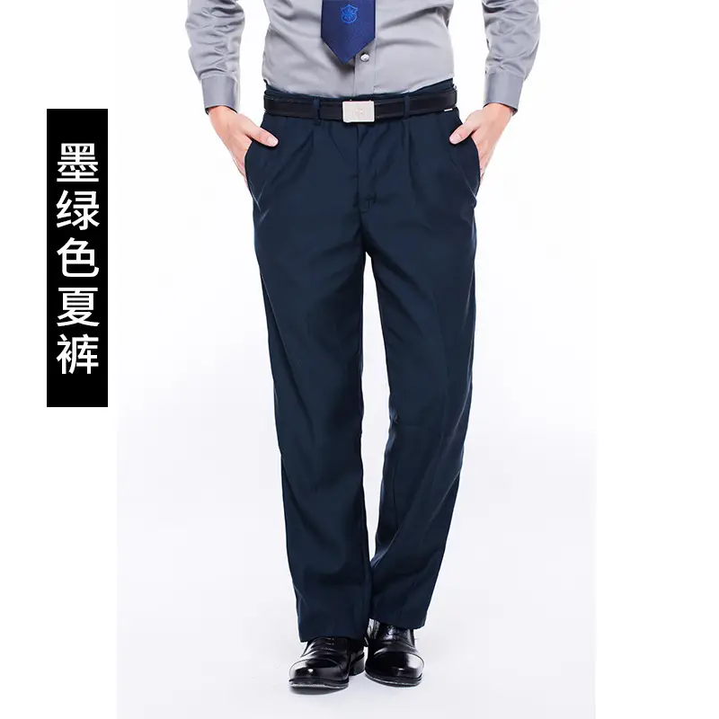 Navy Blue Security Pants for Men Women Spring Autumn Suit - Image 5