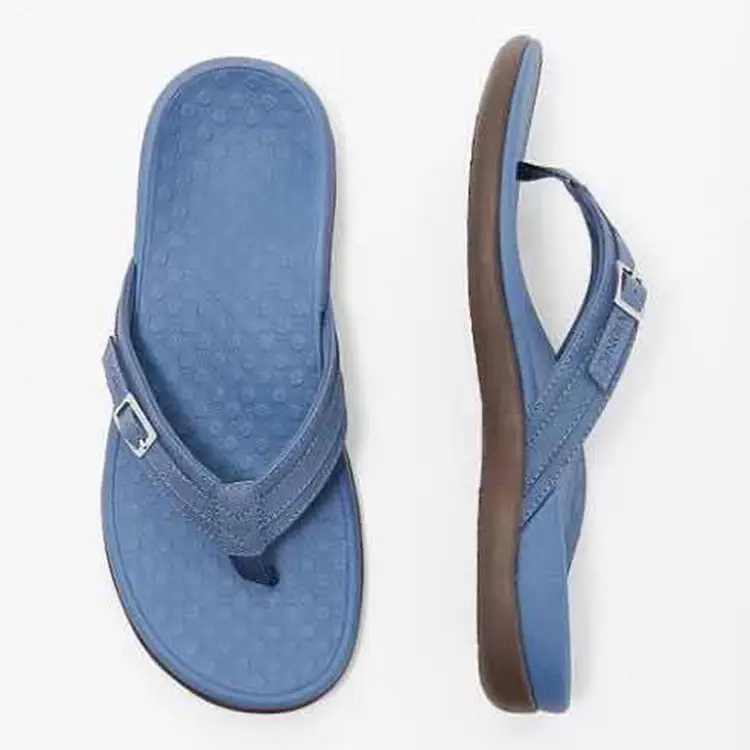 Women's Pink Leather Flat Sandals 2020 Summer