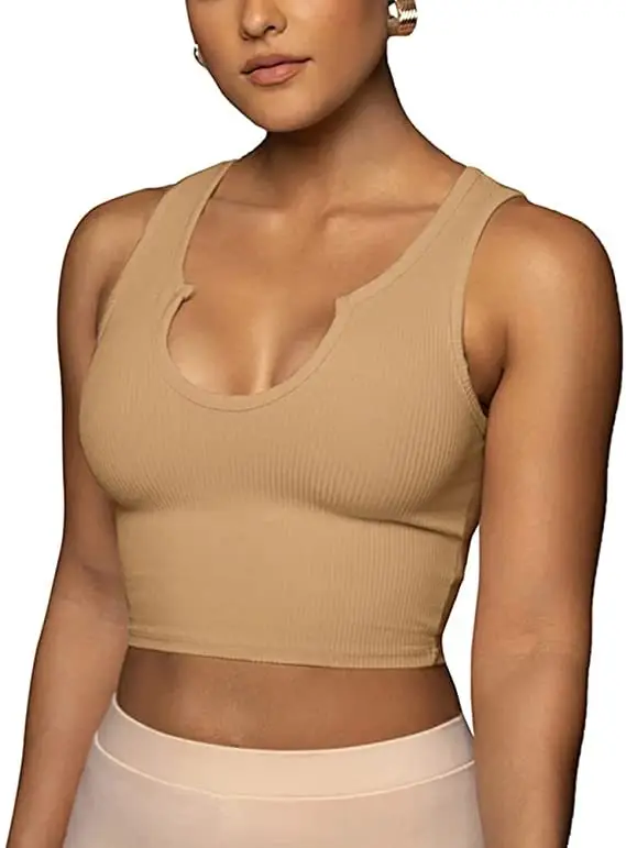 Pink Sleeveless U-Neck Slim Fit Dress for Women