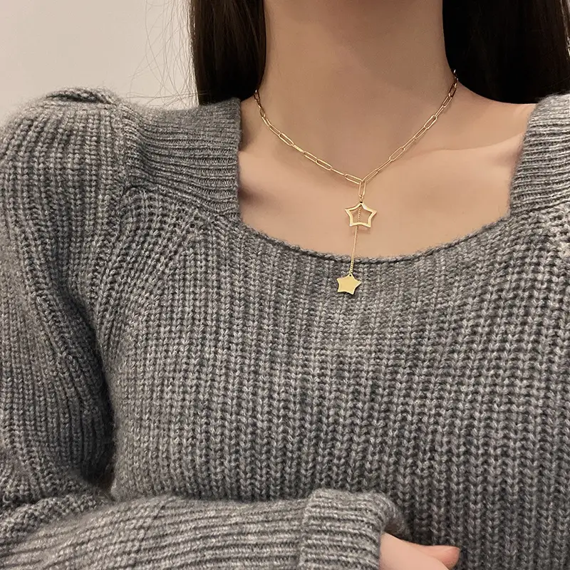 Silver Buckle Chain Necklace for Women — feature 3