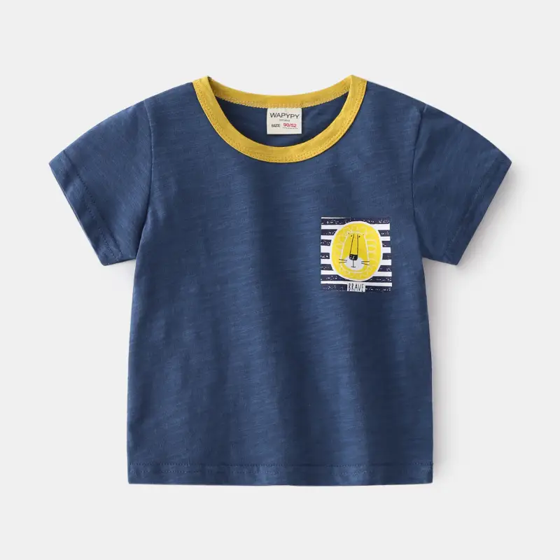 Boys Blue Cartoon T-Shirt 2022 Summer - Image 2