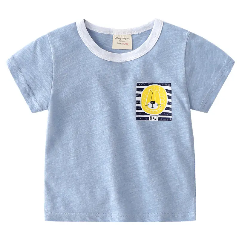 Boys Blue Cartoon T-Shirt 2022 Summer - Image 5
