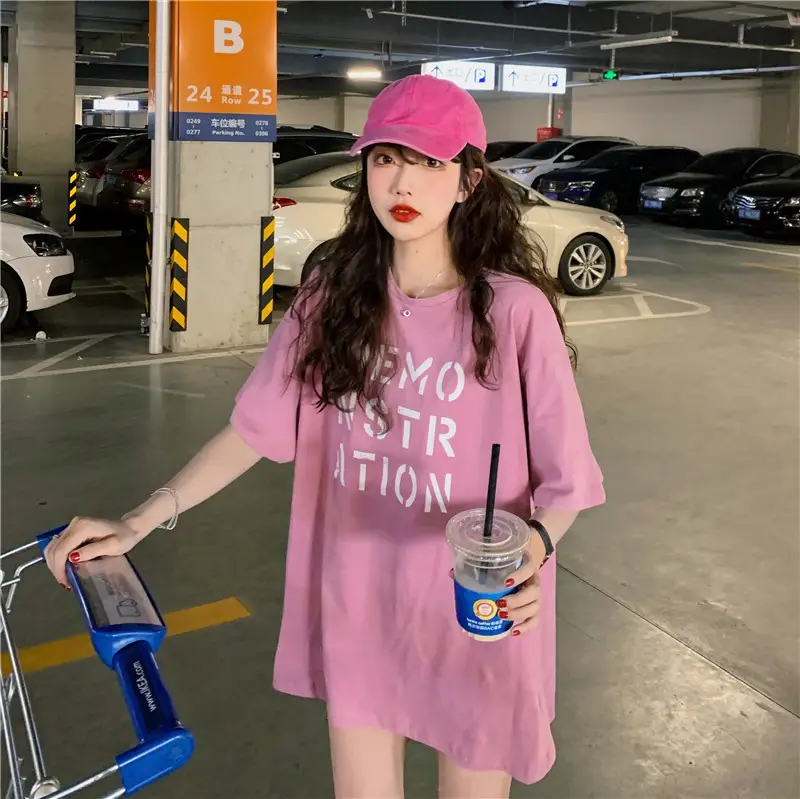 Women Korean Style Loose Fit T-Shirt 2025 Summer — feature 23