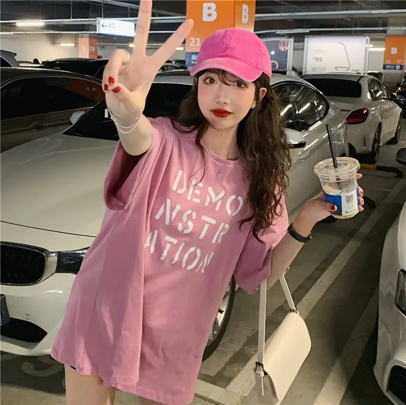 Women Korean Style Loose Fit T-Shirt 2025 Summer — feature 27