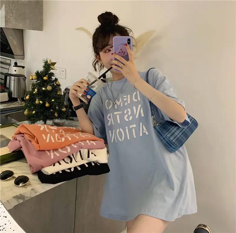 Women Korean Style Loose Fit T-Shirt 2025 Summer — feature 31