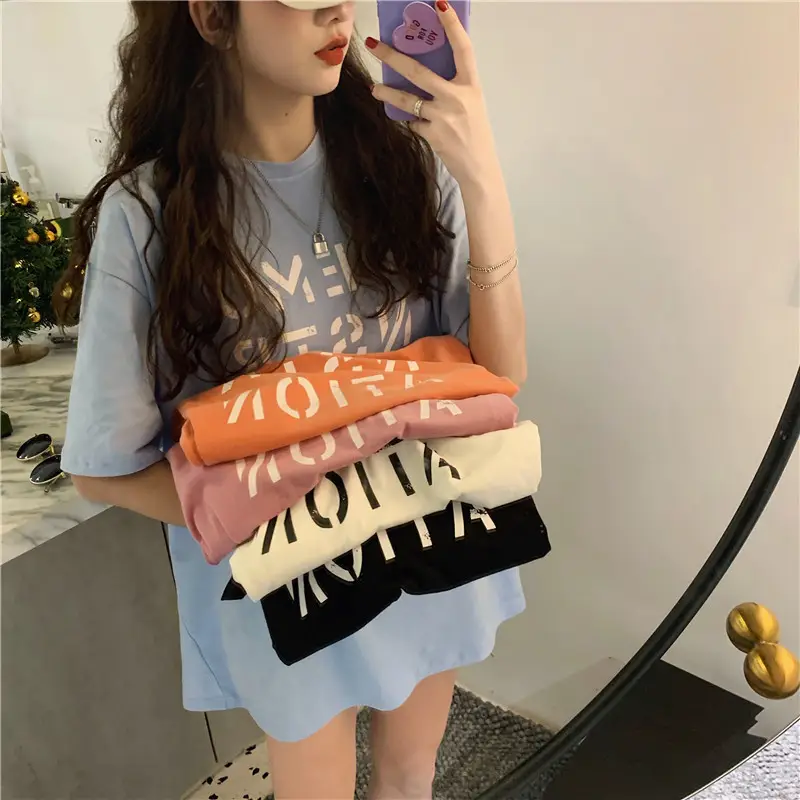 Women Korean Style Loose Fit T-Shirt 2025 Summer — feature 33