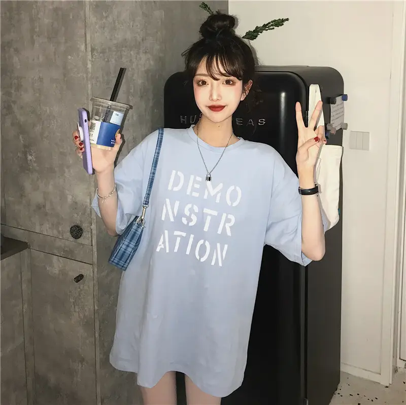 Women Korean Style Loose Fit T-Shirt 2025 Summer — feature 40
