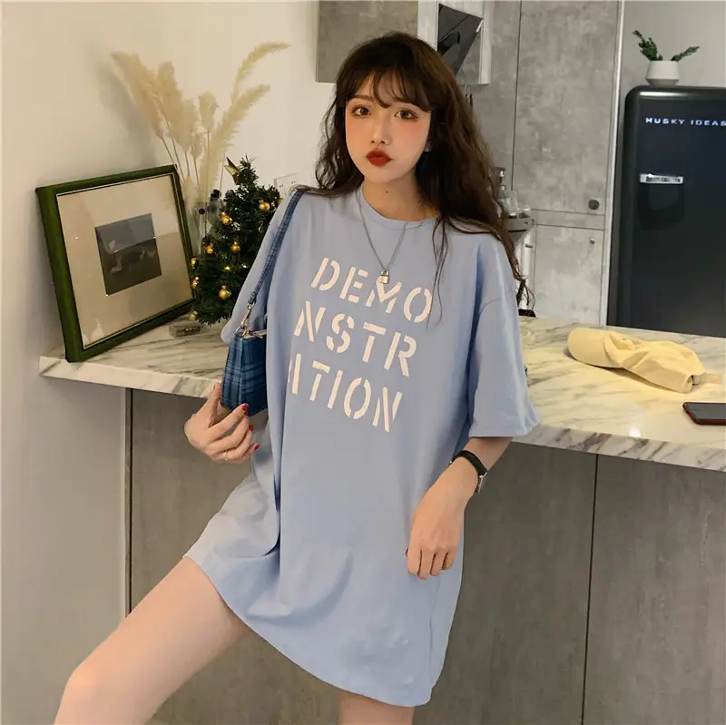 Women Korean Style Loose Fit T-Shirt 2025 Summer — feature 43