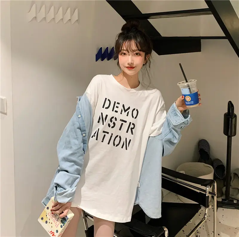 Women Korean Style Loose Fit T-Shirt 2025 Summer — feature 46