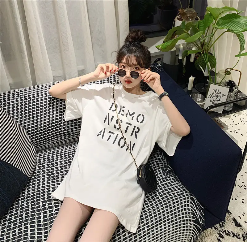 Women Korean Style Loose Fit T-Shirt 2025 Summer — feature 48