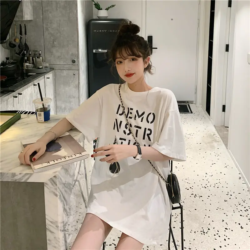 Women Korean Style Loose Fit T-Shirt 2025 Summer — feature 50