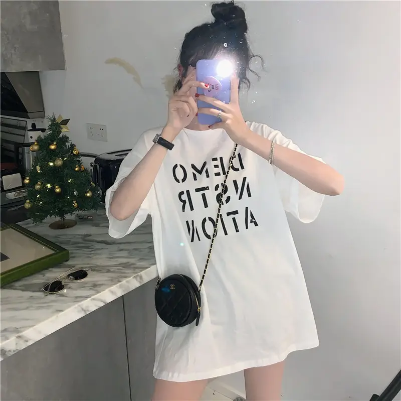 Women Korean Style Loose Fit T-Shirt 2025 Summer — feature 52