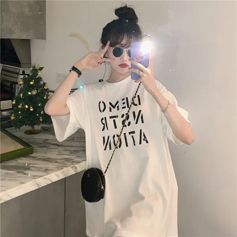 Women Korean Style Loose Fit T-Shirt 2025 Summer — feature 53
