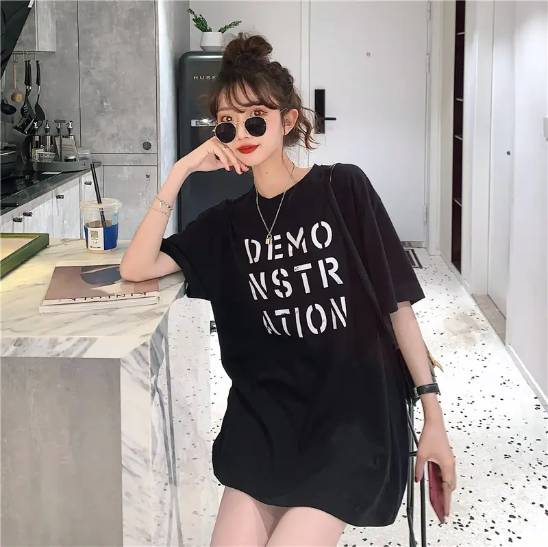 Women Korean Style Loose Fit T-Shirt 2025 Summer — feature 56