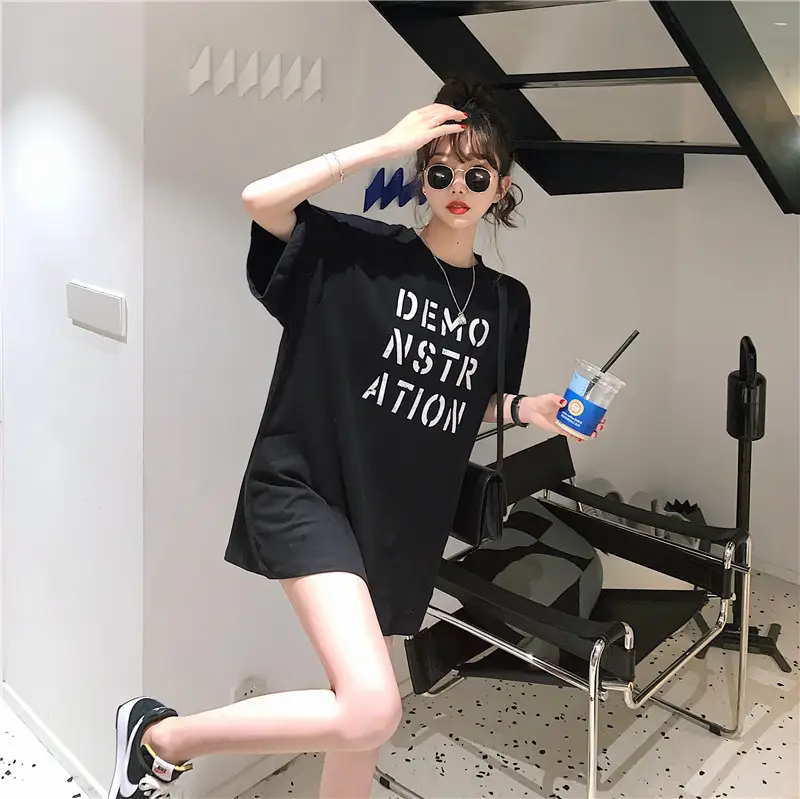 Women Korean Style Loose Fit T-Shirt 2025 Summer — feature 58
