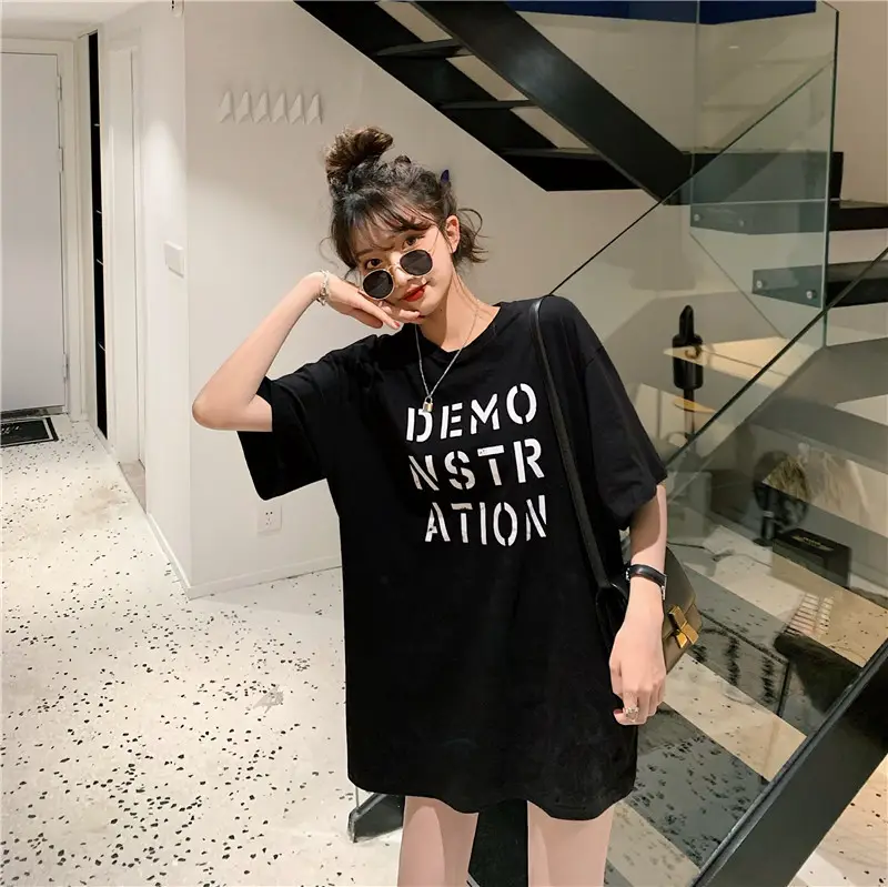 Women Korean Style Loose Fit T-Shirt 2025 Summer — feature 60