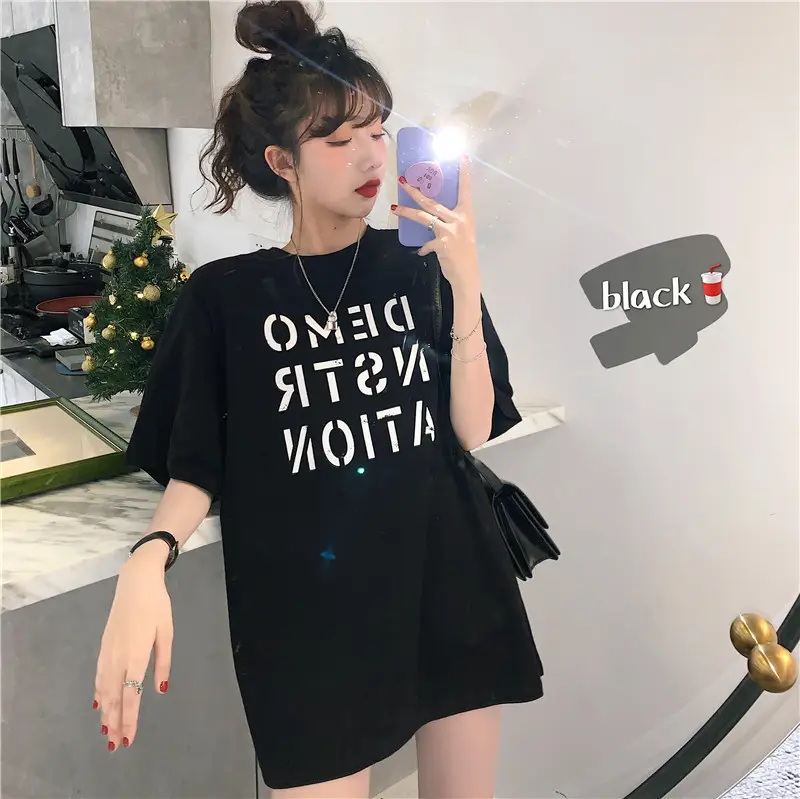Women Korean Style Loose Fit T-Shirt 2025 Summer — feature 64