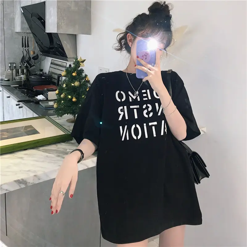Women Korean Style Loose Fit T-Shirt 2025 Summer — feature 65