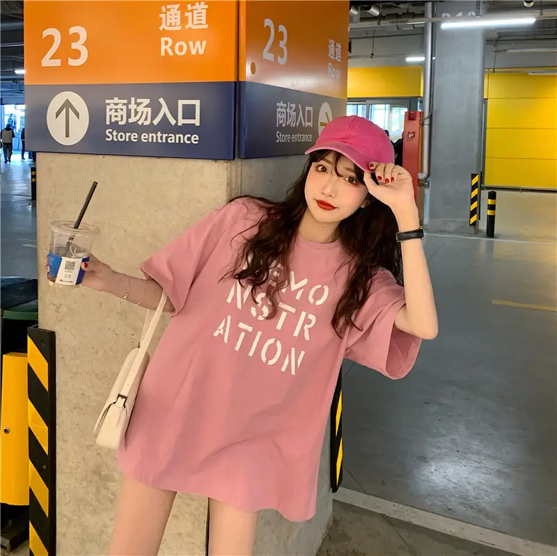 Women Korean Style Loose Fit T-Shirt 2025 Summer - Image 2