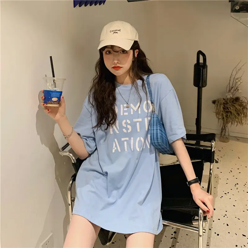 Women Korean Style Loose Fit T-Shirt 2025 Summer - Image 4