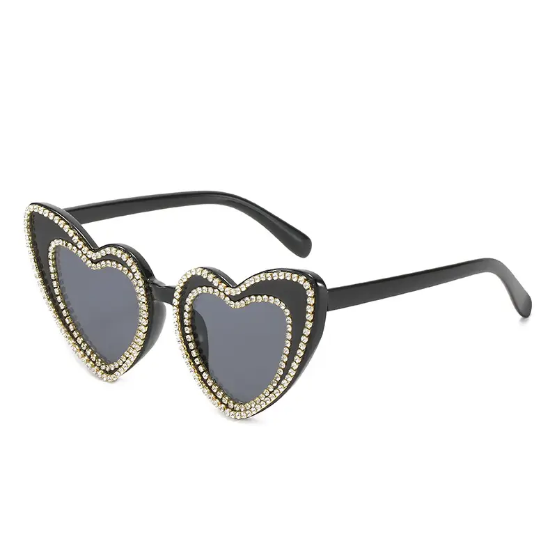 Heart Shaped Diamond Sunglasses for Women