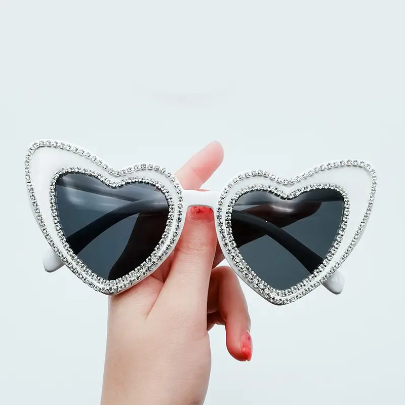 Heart Shaped Diamond Sunglasses for Women