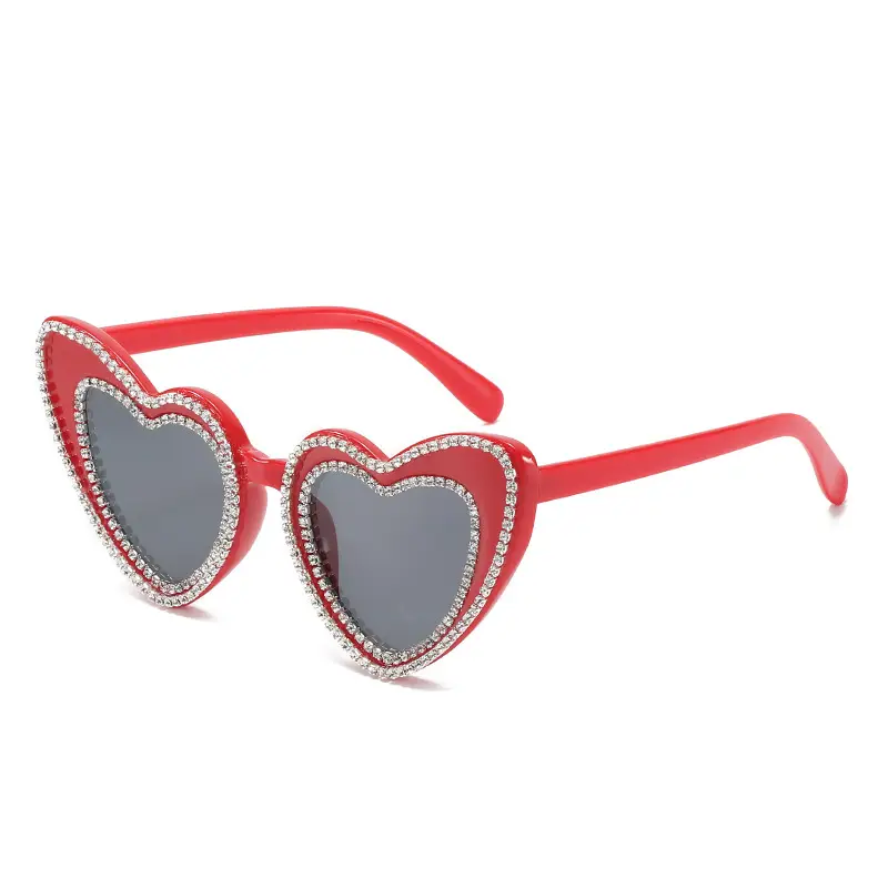 Heart Shaped Diamond Sunglasses for Women