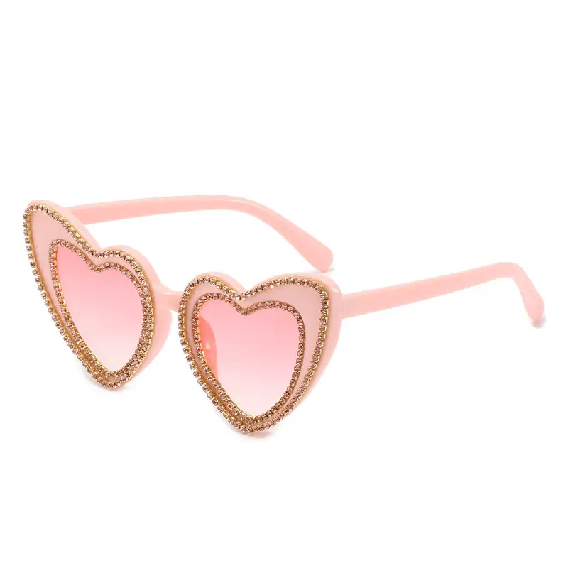 Heart Shaped Diamond Sunglasses for Women
