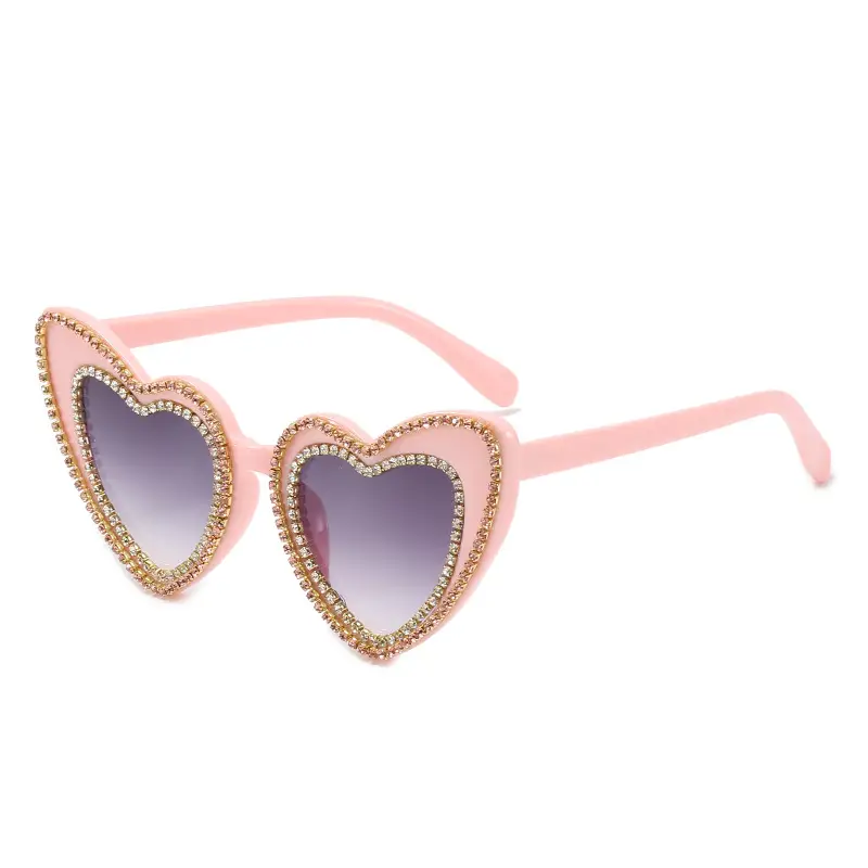 Heart Shaped Diamond Sunglasses for Women