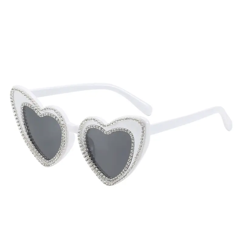 Heart Shaped Diamond Sunglasses for Women