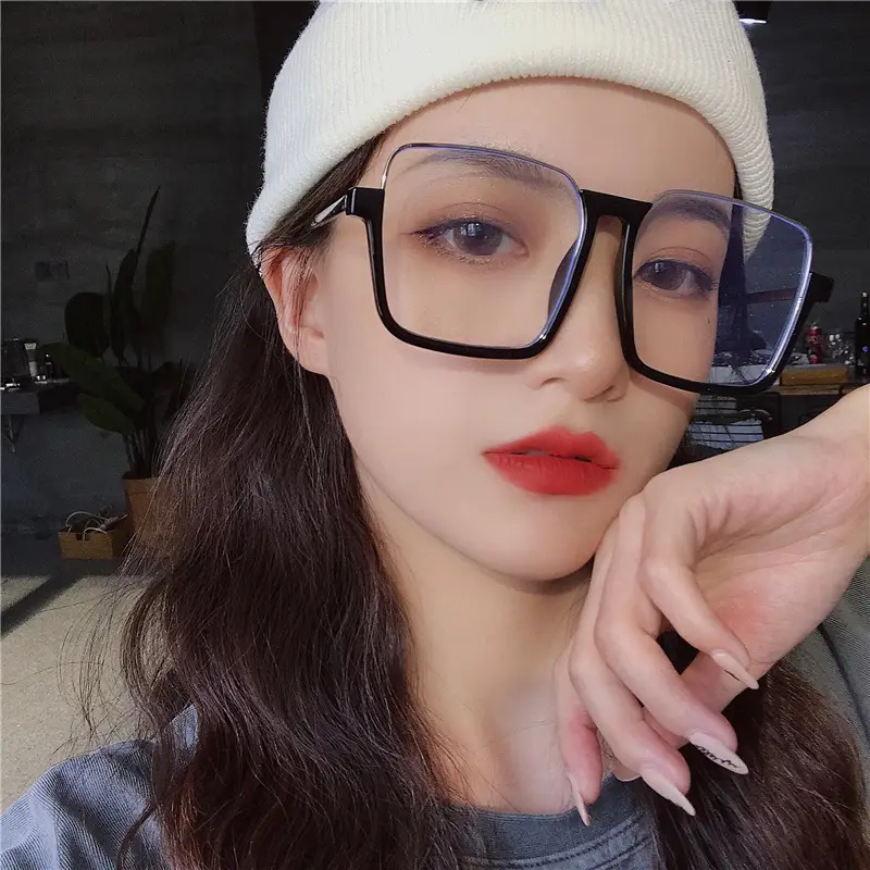 Square Big Frame Sunglasses for Women Men Yellow Lens