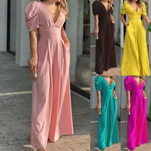 Blue Slit Long Dress for Women Spring Wear — feature 29