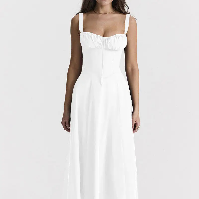 Blue Slit Long Dress for Women Spring Wear