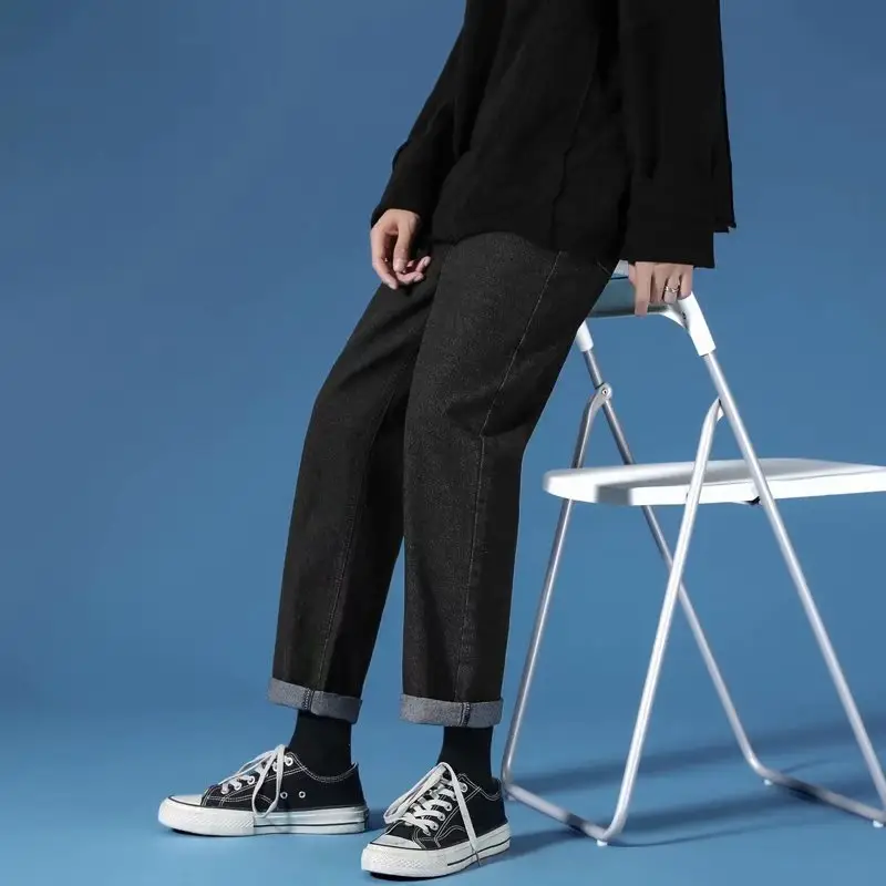 Men's Black Loose Straight Jeans Spring Summer New - Image 6