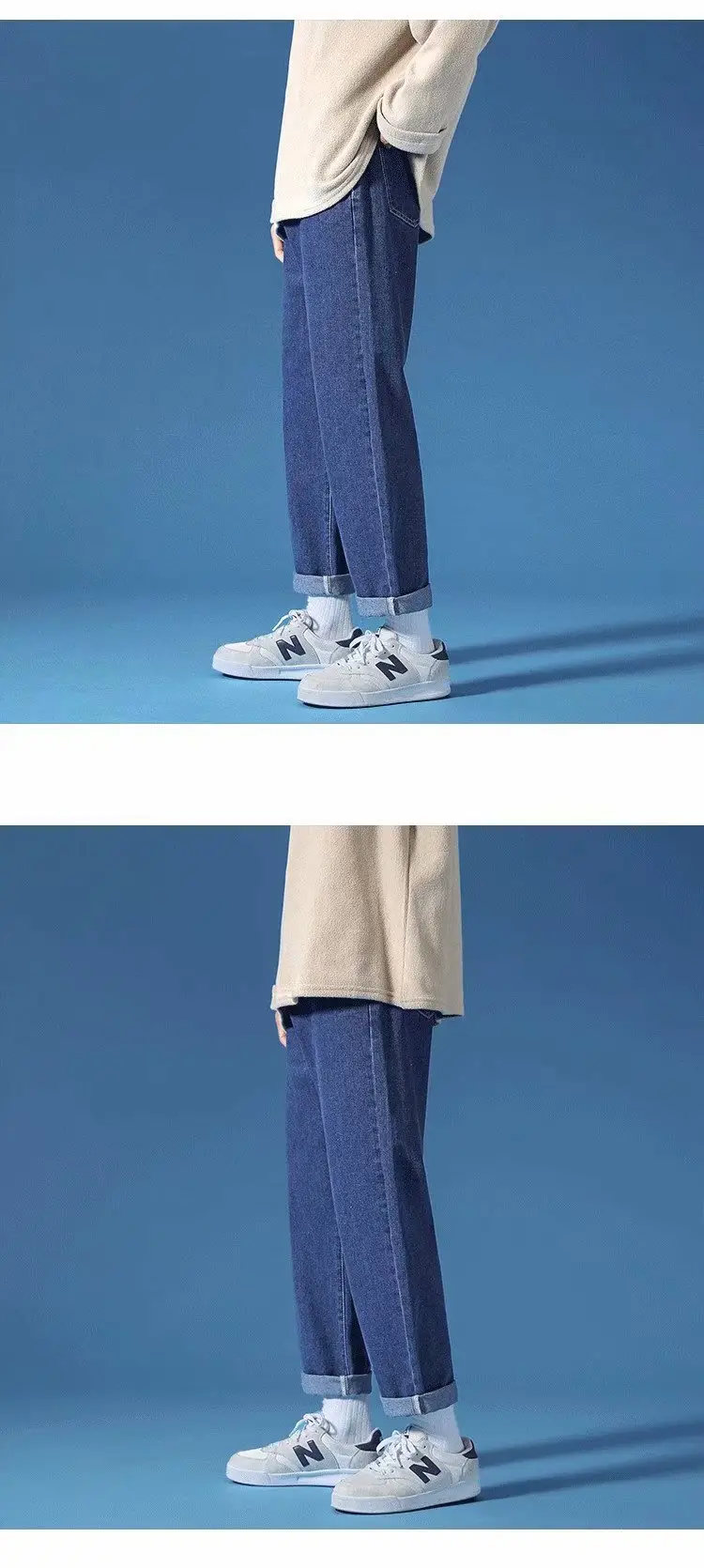 Men's Black Loose Straight Jeans Spring Summer New — feature 11