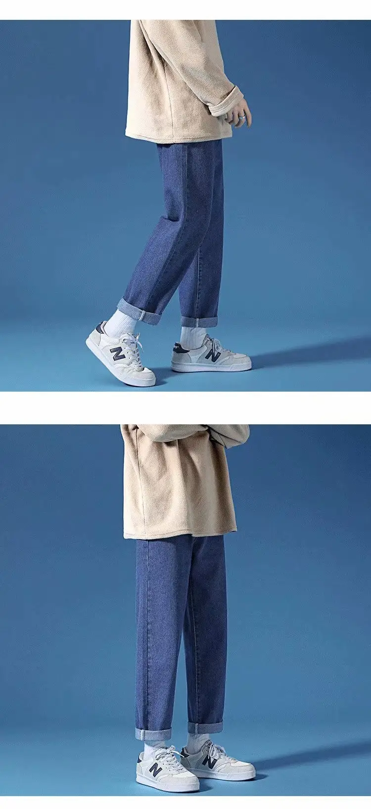 Men's Black Loose Straight Jeans Spring Summer New — feature 13