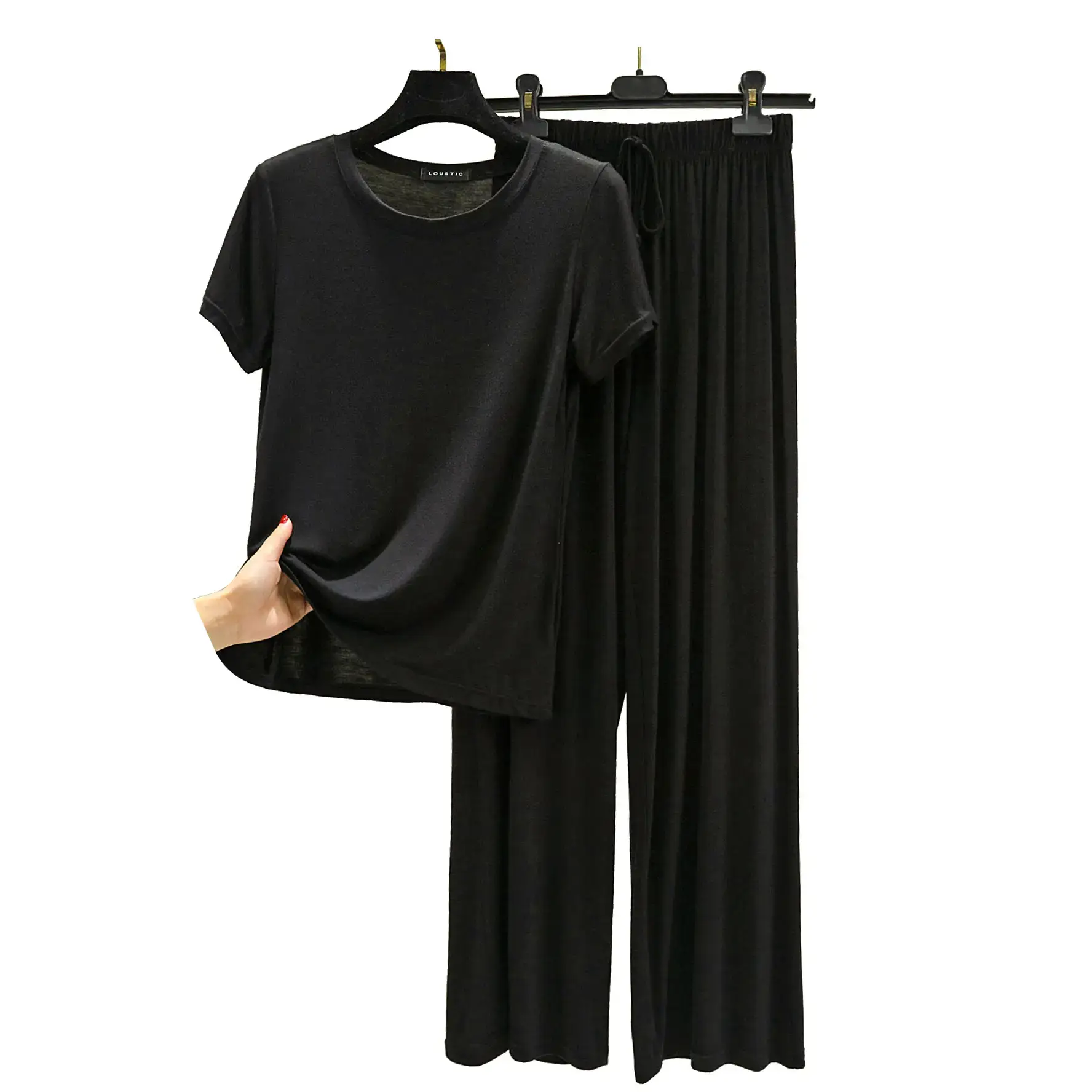 Women's Pink Modal Two-Piece Sleepwear Set