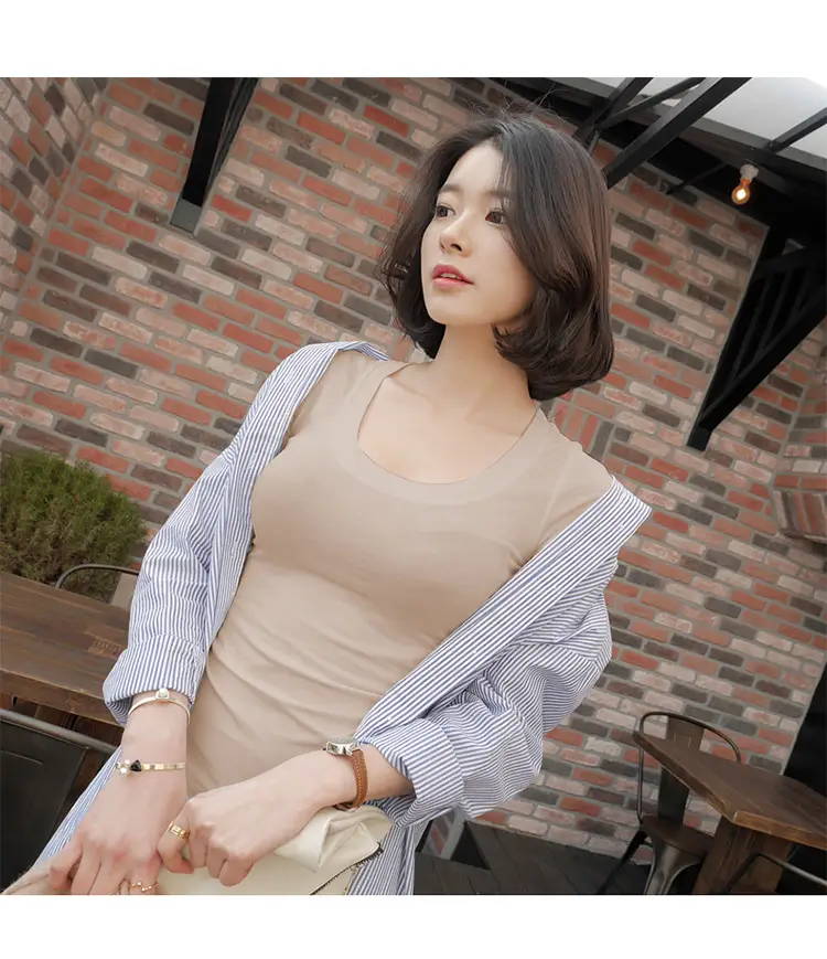 Women Cotton Round Neck T-Shirt Red 2025 Summer — feature 22