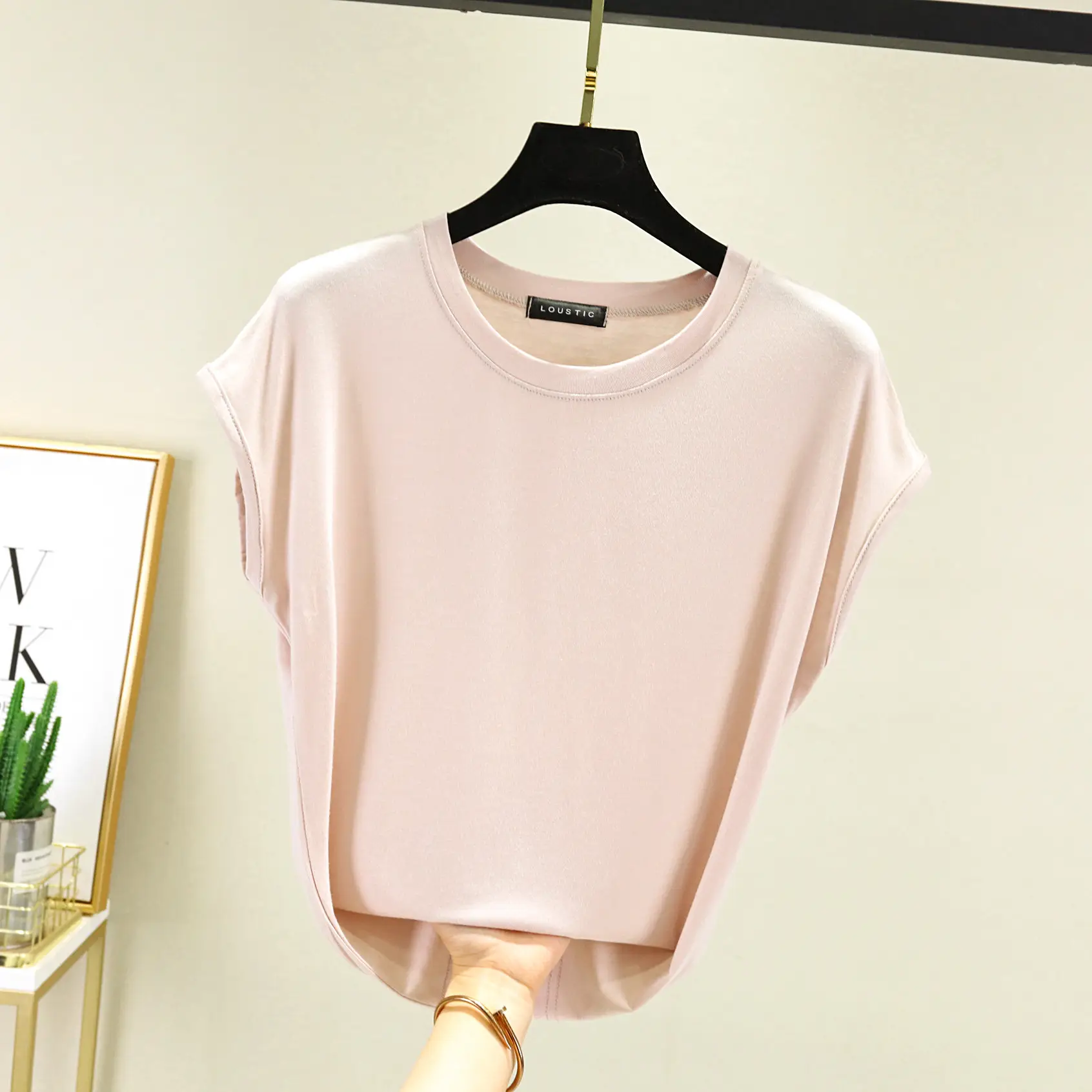 Women's Blue Sleeveless T-Shirt Summer 2021 - Image 3