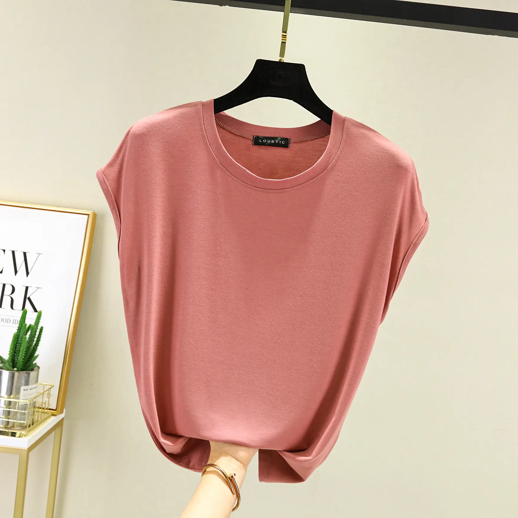 Women's Blue Sleeveless T-Shirt Summer 2021 - Image 7