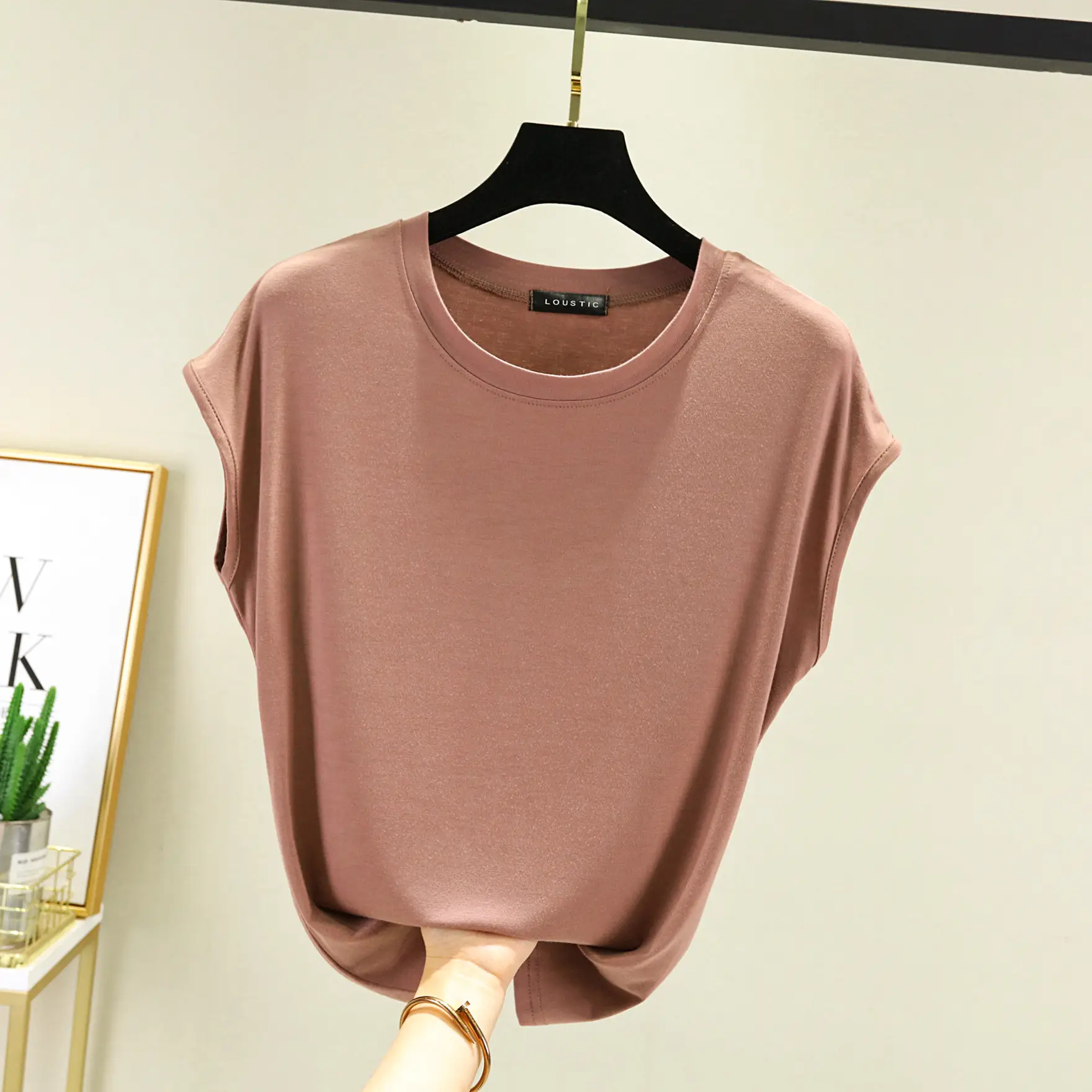 Women's Blue Sleeveless T-Shirt Summer 2021 - Image 8