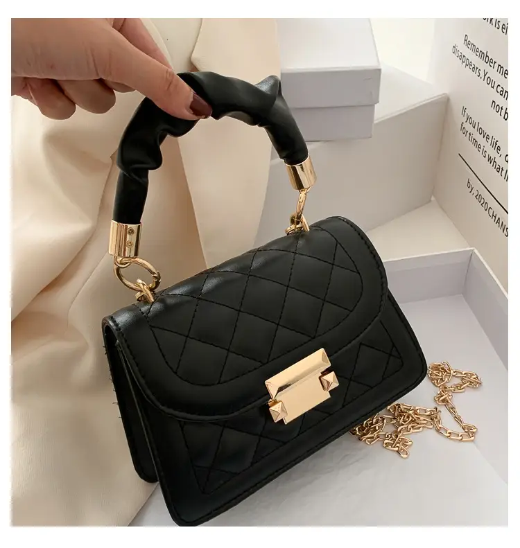 Black Quilted PU Shoulder Bag for Women 2020 — feature 24