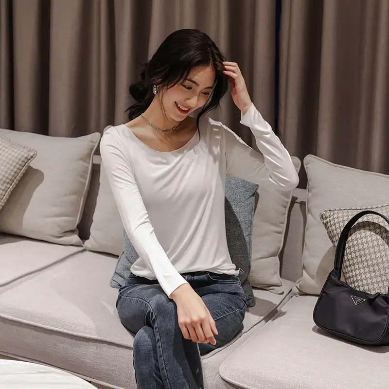 New Korean Style Black Long Sleeve T-Shirt for Women - Image 4