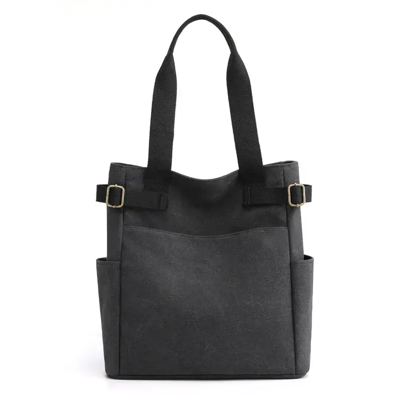 Women Canvas Shoulder Bag Blue Red 2021 - Image 2