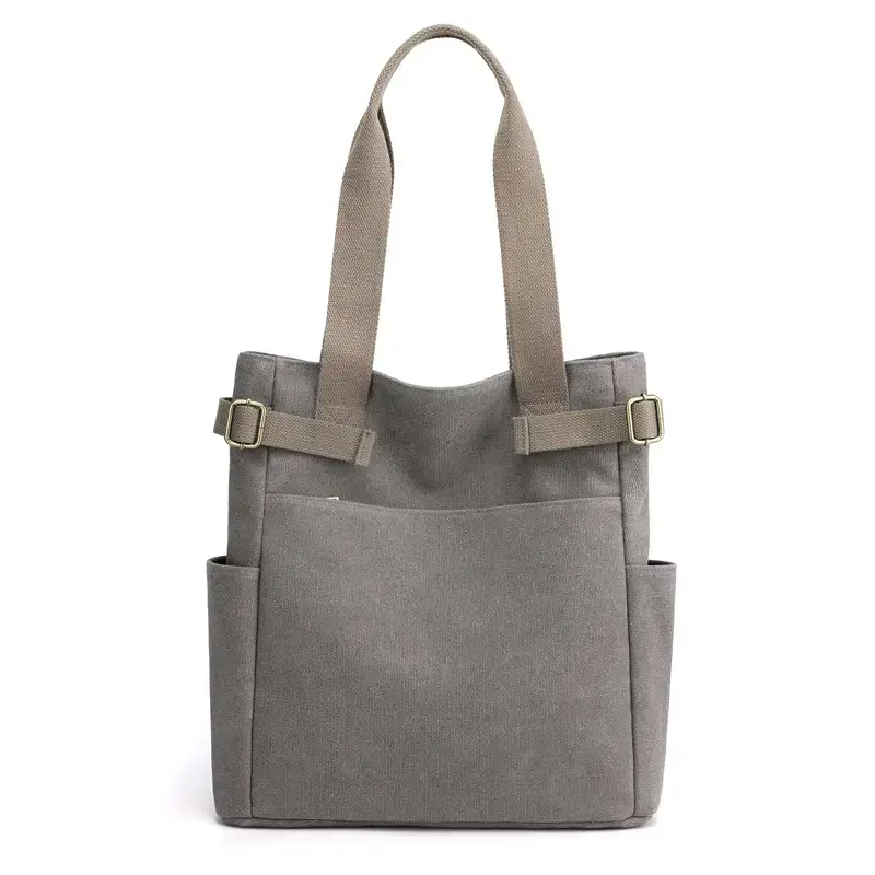 Women Canvas Shoulder Bag Blue Red 2021 - Image 3