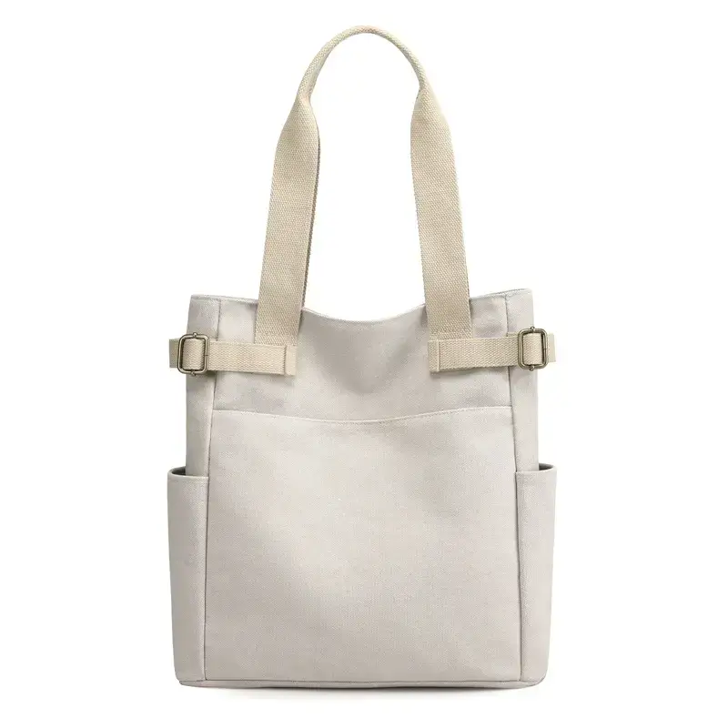 Women Canvas Shoulder Bag Blue Red 2021 - Image 5