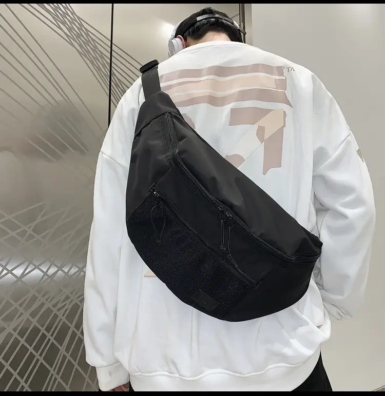 Men's Tan Crossbody Bag Large Capacity Casual Wear — feature 11